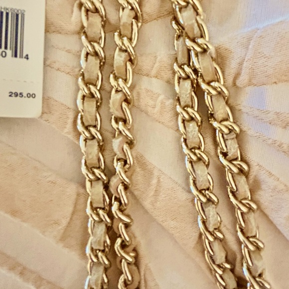 NWT Vintage Kate Spade Devote Lissy Bag with Leather Chain Strap in Sable Cream - Picture 9 of 11